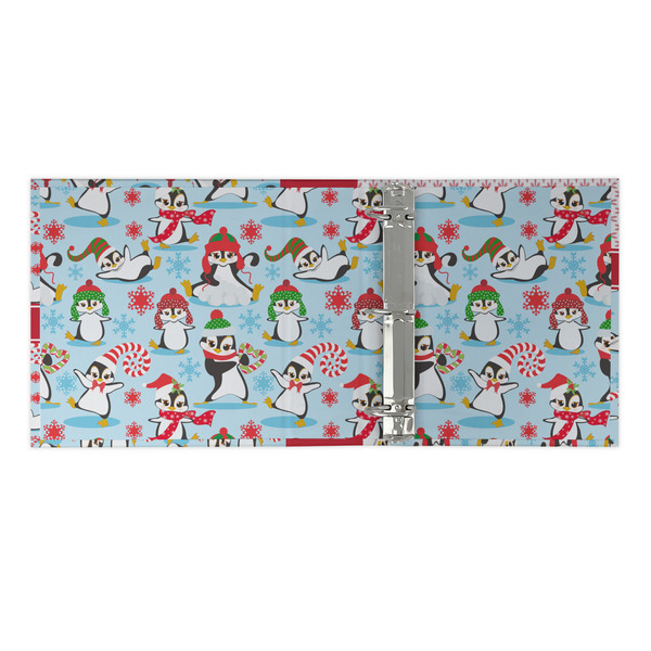 Christmas Penguins 3 Ring Binders - Full Wrap - 2" - OPEN INSIDE