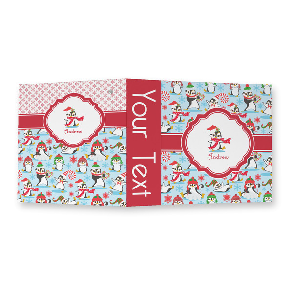 Christmas Penguins 3 Ring Binders - Full Wrap - 2" - OPEN OUTSIDE