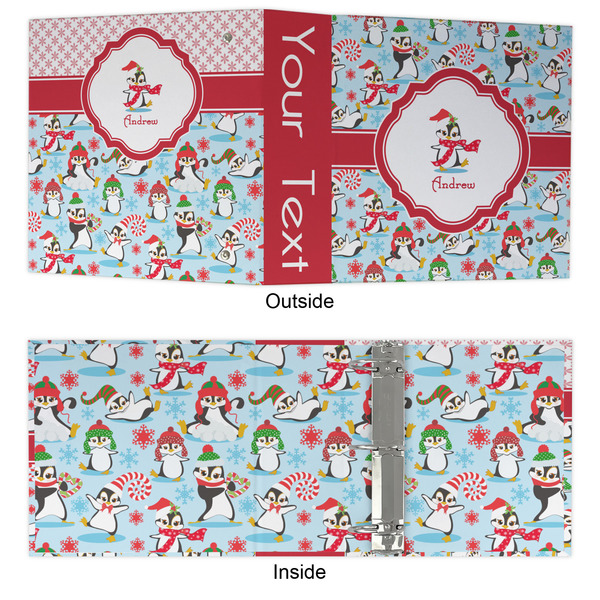 Christmas Penguins 3 Ring Binders - Full Wrap - 3" - APPROVAL