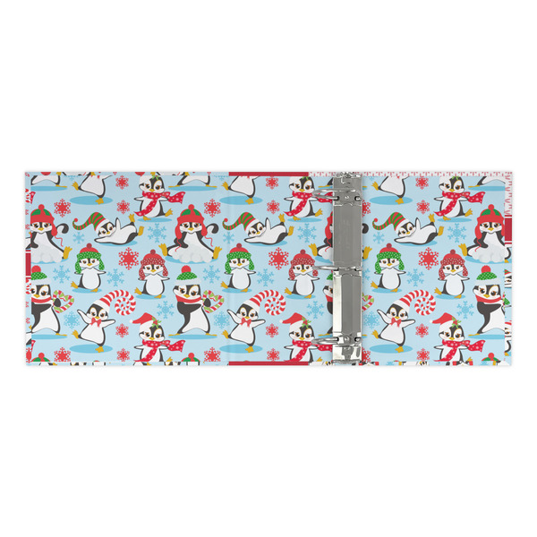 Christmas Penguins 3 Ring Binders - Full Wrap - 3" - OPEN INSIDE
