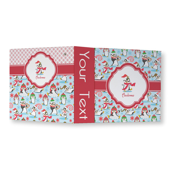 Christmas Penguins 3 Ring Binders - Full Wrap - 3" - OPEN OUTSIDE
