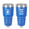Christmas Penguins 30 oz Stainless Steel Tumbler - Royal Blue - Double-Sided (Personalized)
