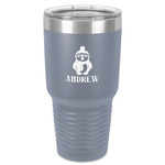 Christmas Penguins 30 oz Stainless Steel Tumbler - Grey - Single-Sided (Personalized)