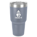 Christmas Penguins 30 oz Stainless Steel Tumbler - Grey - Single-Sided (Personalized)