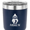 Christmas Penguins 30 oz Stainless Steel Ringneck Tumbler - Navy - CLOSE UP
