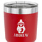 Christmas Penguins 30 oz Stainless Steel Ringneck Tumbler - Red - CLOSE UP