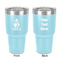 Christmas Penguins 30 oz Stainless Steel Ringneck Tumbler - Teal - Double Sided - Front & Back
