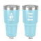 Christmas Penguins 30 oz Stainless Steel Tumbler - Teal - Double-Sided (Personalized)