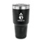 Christmas Penguins 30 oz Stainless Steel Ringneck Tumblers - Black - FRONT