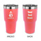 Christmas Penguins 30 oz Stainless Steel Tumbler - Coral - Double Sided (Personalized)