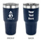 Christmas Penguins 30 oz Stainless Steel Ringneck Tumblers - Navy - Double Sided - APPROVAL