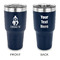 Christmas Penguins 30 oz Stainless Steel Tumbler - Navy - Double Sided (Personalized)