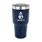 Christmas Penguins 30 oz Stainless Steel Ringneck Tumblers - Navy - FRONT