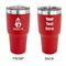 Christmas Penguins 30 oz Stainless Steel Ringneck Tumblers - Red - Double Sided - APPROVAL