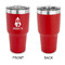 Christmas Penguins 30 oz Stainless Steel Ringneck Tumblers - Red - Single Sided - APPROVAL