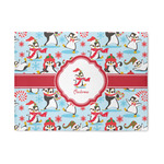 Christmas Penguins 5' x 7' Patio Rug (Personalized)