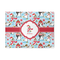 Christmas Penguins 5' x 7' Patio Rug (Personalized)