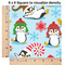 Christmas Penguins 6x6 Swatch of Fabric