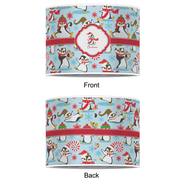 Christmas Penguins 8" Drum Lampshade - APPROVAL (Poly Film)