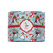 Christmas Penguins 8" Drum Lampshade - FRONT (Fabric)