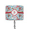 Christmas Penguins 8" Drum Lampshade - ON STAND (Fabric)