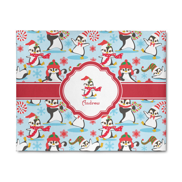 Custom Christmas Penguins 8' x 10' Indoor Area Rug (Personalized)