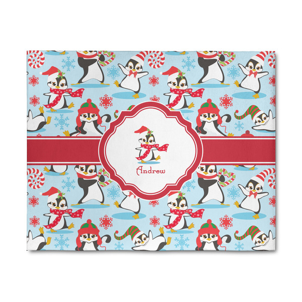 Custom Christmas Penguins 8' x 10' Patio Rug (Personalized)