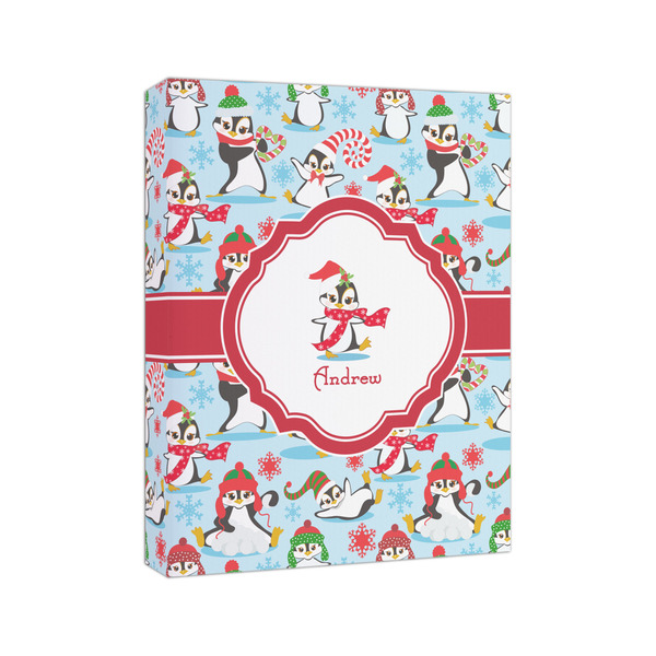 Christmas Penguins 8x10 - Canvas Print - Angled View