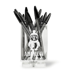 Christmas Penguins Acrylic Pen Holder (Personalized)