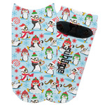 Christmas Penguins Adult Ankle Socks (Personalized)