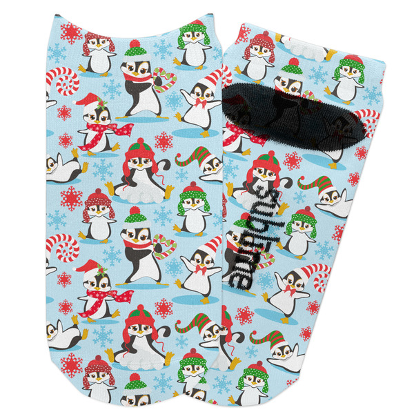 Custom Christmas Penguins Adult Ankle Socks