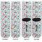 Christmas Penguins Adult Crew Socks - Double Pair - Front and Back - Apvl