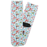 Christmas Penguins Adult Crew Socks (Personalized)