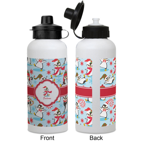 Christmas Penguins Aluminum Water Bottle - White APPROVAL