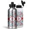 Christmas Penguins Aluminum Water Bottles - MAIN (white &silver)