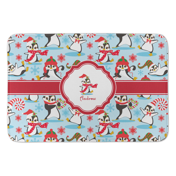 Custom Christmas Penguins Anti-Fatigue Kitchen Mat (Personalized)