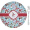 Christmas Penguins 8" Glass Appetizer / Dessert Plates - Single or Set (Personalized)