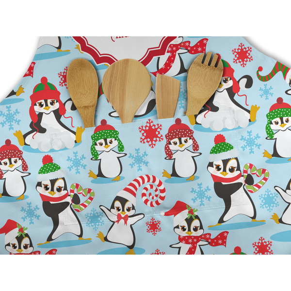 Christmas Penguins Apron - Pocket Detail with Props
