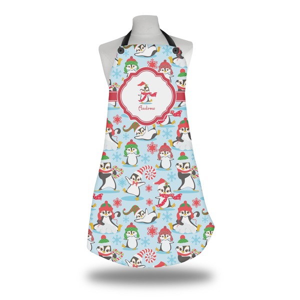 Custom Christmas Penguins Apron w/ Name or Text