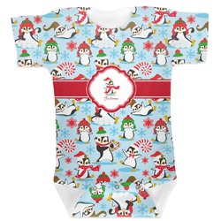 Christmas Penguins Baby Bodysuit 3-6 (Personalized)