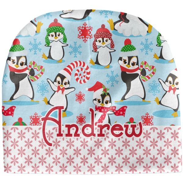 Custom Christmas Penguins Baby Hat (Beanie) (Personalized)