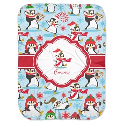 Christmas Penguins Baby Swaddling Blanket (Personalized)
