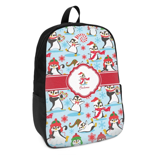 Custom Christmas Penguins Kids Backpack (Personalized)
