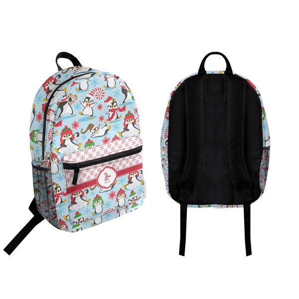 Christmas Penguins Backpack front and back - Apvl