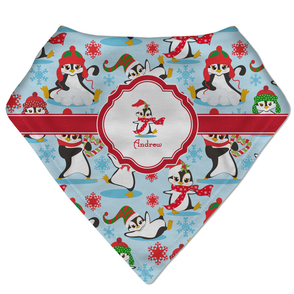 Custom Christmas Penguins Bandana Bib (Personalized)