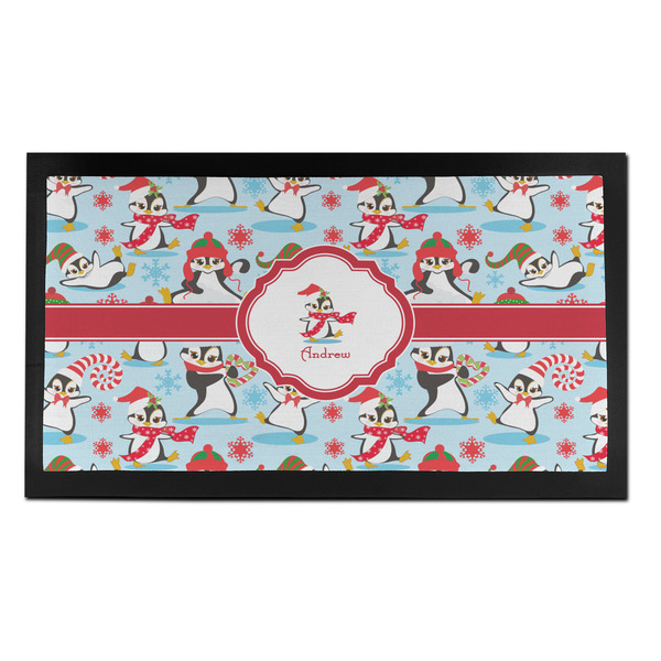 Custom Christmas Penguins Bar Mat - Small (Personalized)
