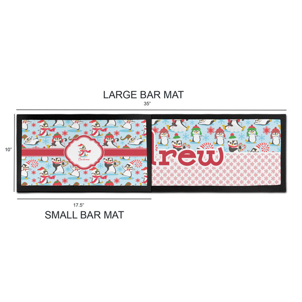 Christmas Penguins Bar Mats - Sizing Chart