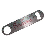 Christmas Penguins Bar Bottle Opener - Silver w/ Name or Text