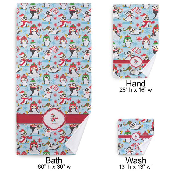 Christmas Penguins Bath Towel Sets - 3-piece - Approval