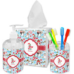 Christmas Penguins Acrylic Bathroom Accessories Set w/ Name or Text